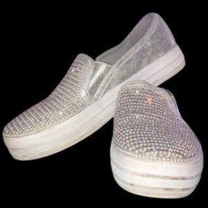 Sketcher Streets, silver, sparkle, size 7